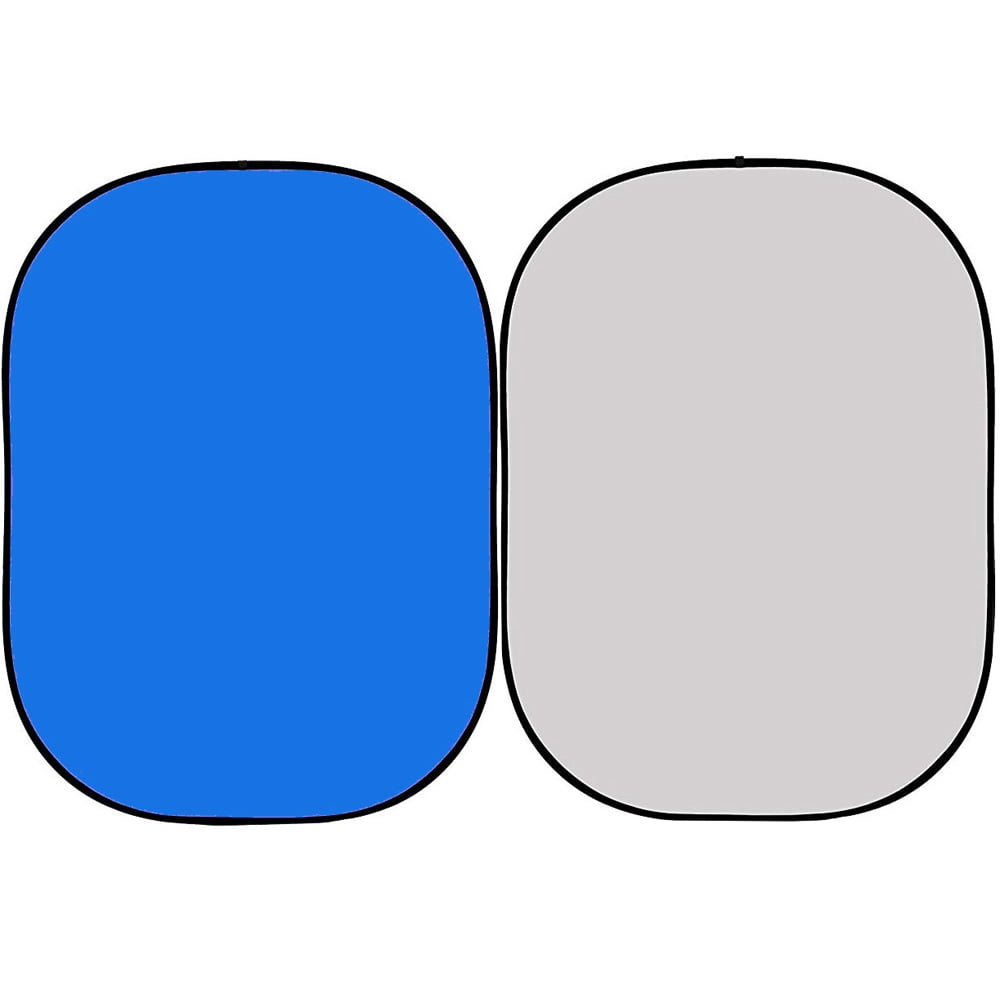 ePhotoInc Collapsible Background Twist Flex Gray/Blue Double Sided Pop