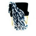 thumbnail image 3 of Plutus Brands White Navy Snow Chinchilla Faux Fur Luxury Throw Blanket, 3 of 3