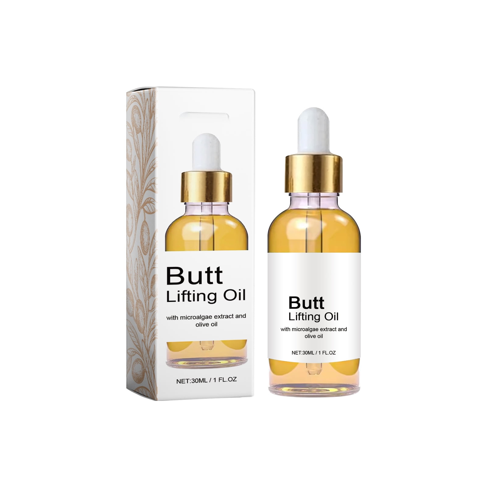Alvantor Hip Firming Massage Oil with Jojoba & Mineral Oil for Skin Elasticity, 1 fl.oz