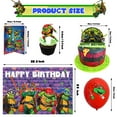 thumbnail image 3 of Turtle Ninja  Birthday Party Supplies, Ninja Birthday Party Decorations Set Include Banners, Background, Balloons, Cupcake Toppers, Cake Topper for Kids Teenage Party Favors, 3 of 6