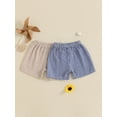 thumbnail image 3 of BemeyourBBs 2 Pack Toddler Baby Girl Boy Plaid Gingham Shorts Set Infant Girls Boys Summer Elastic Waist Checkered Loose Fit Shorts Bottoms, 3 of 9