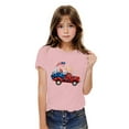 thumbnail image 5 of Jinhomg Girls Holiday Tops Novelty America Flag Patriotic Tees Fourth of July Themed Short Sleeve T-Shirts Toddler Kids 2025 Party Costumes Pink 3 Years, 5 of 9