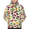 thumbnail image 2 of Bingfone Colorful Fruits Men's Drawstring Hoodie Long Sleeve Pocket Sweatshirts-Small, 2 of 6
