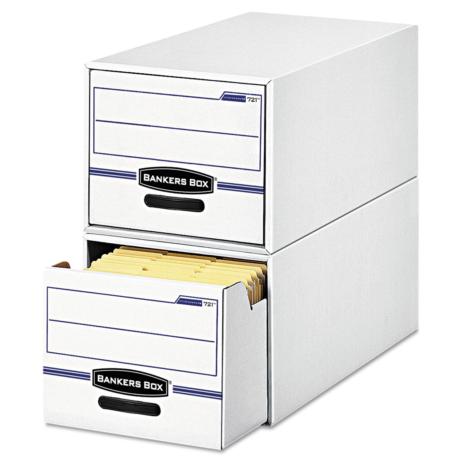 Bankers Box STOR/DRAWER File Drawer Storage Box Legal White/Blue 6