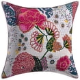 thumbnail image 2 of DK Homewares Boho Decorative Couch Throw Pillow Covers 16 x 16 Inch Cotton Kantha Tropicana Ethnic Square Toss Cushion Covers (Size - 40x40 cm ; Color: White ) - Set of 2 Pcs (Cover Only), 2 of 4