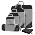 thumbnail image 3 of DOLITY 1Set Compression Packing Cubes Luggage Organizer Travel Keeping Organized Black Black 6Pcs, 3 of 6