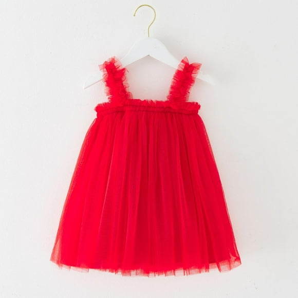 Cowsor Baby Girl Dress Flower Tulle Party Dresses Princess Pageant Birthday Wedding