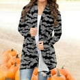 thumbnail image 5 of Hunpta Halloween Long Cardigans for Women, Bat Long Sleeve Cardigan for Women Halloween Bat Pattern Open Front Cardigan Lightweight Cardigans, Cardigan Sweaters for Women Z11 Grey, 5 of 5