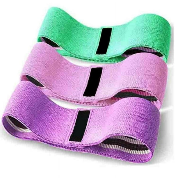 Booty Bands Set - Adjustable Hip Band and Non-Slip Fabric