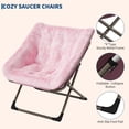 thumbnail image 3 of Silla Lunar Plegable – Adultos – Tapizado Suave en Piel Sintética – Acero Resistente – 136 kg – Sin Montaje – Dormitorio y Salón – Multicolor, 3 of 8