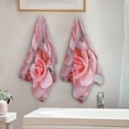 thumbnail image 4 of SKYSONIC 2 Pack 3D Valentine Rose Hand Towels, Flower Pink Kitchen Towel Ultra Soft and Absorbent,Decorative Fingertip Face Towel for Bathroom Hotel, 28.3"x 14.4", 4 of 6