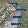 thumbnail image 5 of Garvee 2'x6' Scalloped Washable Runner Rug Solid Border Carpet with Non Slip Backing, Soft Low Pile Rug for Hallway Bedroom Kitchen, Green, 5 of 9