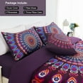 thumbnail image 2 of Unique Bargains 5-piece Bohemian Duvet Cover Polyester Bedding Set Purple Queen, 2 of 8