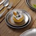 thumbnail image 3 of Assiettes en Acier Inoxydable Ensemble de 2 Assiettes de Souper en Métal Assiette à Collation, Assiette de Camping, Assiette à Noix, Assiette à Bonbons, Incassable, 3 of 4