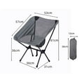 thumbnail image 2 of Silla plegable portátil para exteriores de color beige, taburete plegable para acampar, sillas compactas portátiles con bolsa de transporte para caminatas al aire libre, despertarse y viajar, 2 of 4