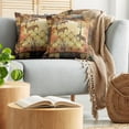 thumbnail image 5 of Ambesonne African Throw Pillow Cover 2 Pack, Grunge Elephants Roses, 20", Multicolor, 5 of 5