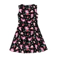 thumbnail image 4 of Renewold Axolotl Strawberry Sleeveless Sundresses for Girls 5-6T Hearts Sleeveless Midi Dresses Special Occasion Elegant Party Dance Dresses Casual Skater Dress, 4 of 6