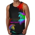 thumbnail image 1 of IROINNID Round Neckline Tank Tops For Men Sleeveless Sports Tank Tops Vest Pullover Graphic Print Tops, 1 of 4