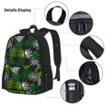 thumbnail image 3 of Pofeuu Tropical Leaves1 Print Backpack Travel Backpacks With Lunch Bag Pencil Bag Set 3 pcs Set Cartoon Backpack, 3 of 7