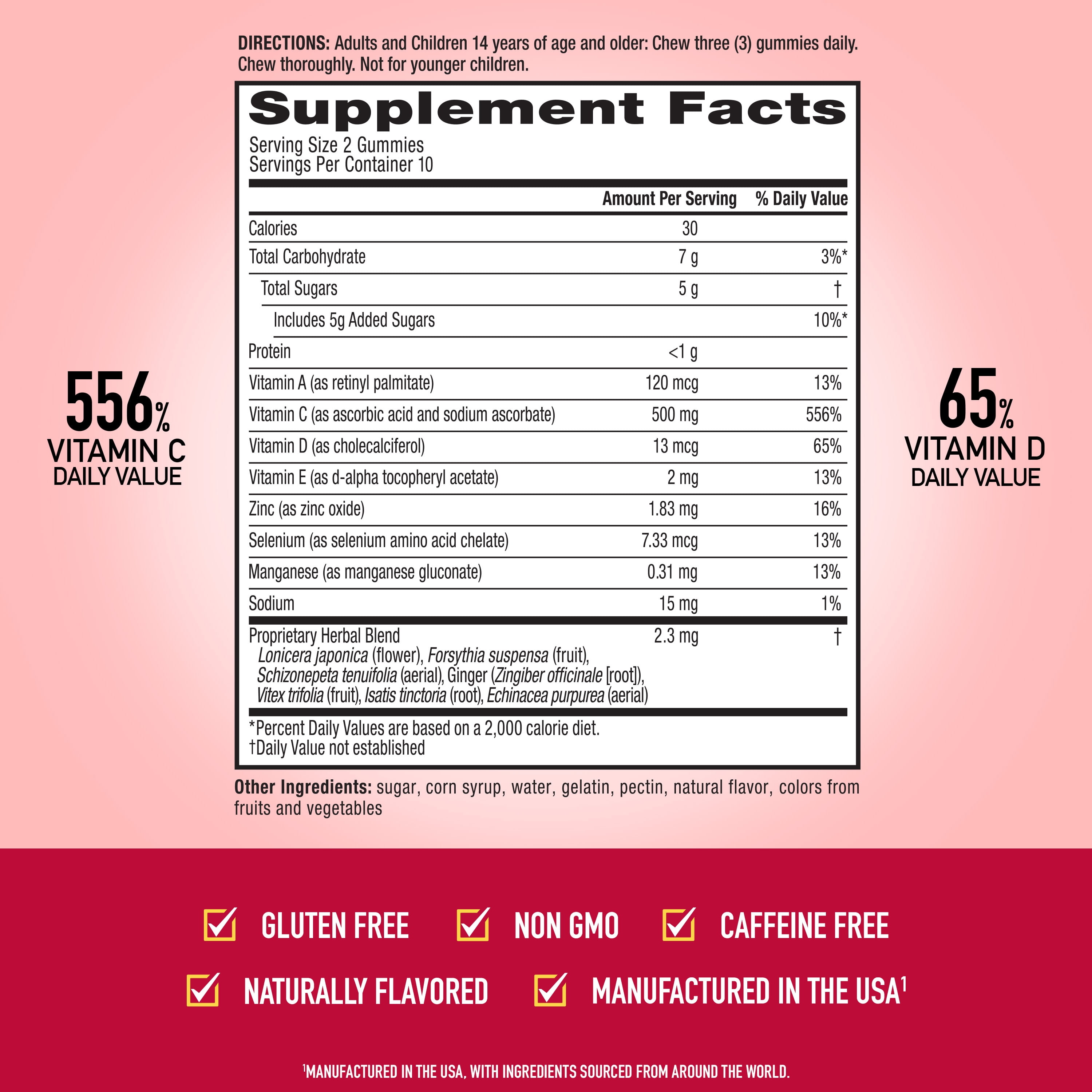 (3 pack) Airborne Kids 500mg Vitamin C Immune Support Gummies, Multivitamin Supplement, Assorted Fruit Flavor, 21 ct