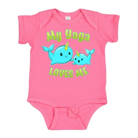 

Inktastic My Yaya Loves Me- Cute Narwhal Gift Baby Boy or Baby Girl Bodysuit