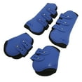 thumbnail image 1 of Horse Leg Guard, PU Shell Horse Tendon Boots Breathable Soft Lining Flexibility  for High Speed Sports for Equestrian Performance for Jumping Blue Front and Hind, 1 of 8