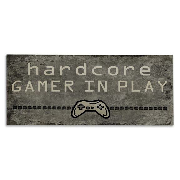 Stupell Industries Contemporary Hardcore Gamer In Play Controller Canvas Art, 24 x 10, by Denise Sullivan