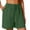 Green, variant on Women's Shorts High Waisted Stretchy Linen Solid Color Wide Leg Leisure Eighths Pants Baggy Dressy Casual Womens Jorts S-2XL
