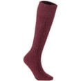 thumbnail image 1 of Lian LifeStyle Women's 1 Pair High Crew Wool Socks Size 7-9 (Wine), 1 of 4
