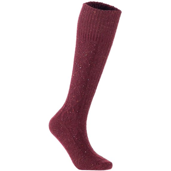 Lian LifeStyle Women's 1 Pair High Crew Wool Socks Size 7-9 (Wine)