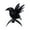 A, variant on BotaniNest Halloween Decorations Halloween Realistic Crow Big Black Feather Standing Crow Suitable For Halloween Decoration Birds Suitable For Indoor And Outdoor Courtyard Tree Garden Terrace Hau