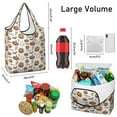 thumbnail image 3 of 5 Pack Foldable Shopping Bag,Classic Halloween Pattern Reusable Grocery Bags with Pockets,Large Reusable Tote Bags with Handles Waterproof & Lightweight, 3 of 6