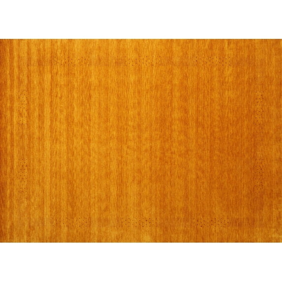 Ahgly Company Machine Washable Indoor Rectangle Contemporary Orange Red Area Rugs, 5' x 7'