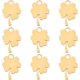 thumbnail image 1 of 1 caja de 10 colgantes de trébol de cuatro hojas chapados en oro de 18 quilates con forma de trébol de la suerte para hacer pendientes, collares, pulseras y joyas., 1 of 6