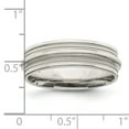 thumbnail image 4 of 925 Sterling Silver Flat Band 7mm Brushed Fancy-Band Ring Size 12.5 -  Jewelry Gift for Mom, 4 of 4