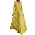 thumbnail image 2 of WJHWSX Dresses for Women,Womens Fall Dresses,Casual Dresses for Women,Long Sleeve,V Neck,Easy Care,Solid,XL(US:10), 2 of 8