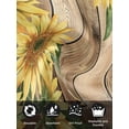 thumbnail image 7 of Sunflower Cloth Napkins Set of 8 Reusable Dinner Napkins, Farmhouse Floral Bee Brown Vintage Wood Grain Cocktail Napkin Washable Table Napkins for Wedding/Holiday Party/Baby Shower 20"x20", 7 of 7