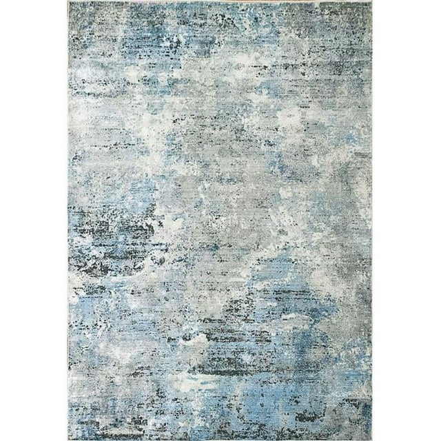Dynamic Rugs IC249320950 2 Pi x 3 Pi 11 Po Icône 9320 Rectangle Moderne Tapis de Zone - 950 Gris & Bleu