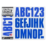 STIFFIE Uniline Blue 3" Alpha-Numeric Identification Custom Kit Registration Numbers & Letters Marine Stickers Decals for Boats & Personal Watercraft PWC