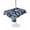 Navy, Blue, White, variant on Outdoor Tablecloth with Umbrella Hole for Patio/Picnic/Party/Camping, Grey Coastal Waterproof Table Cloth Round Cover Washable, Summer Conch Starfish Scallops Vintage Nautical (Dia 60")
