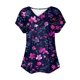 thumbnail image 3 of Top de Verano de las Mujeres Árbol Impresión V-Cuello Casual Manga Corta, Tops Cortos para las Mujeres, 3 of 5