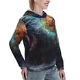 thumbnail image 6 of Uemuo Colorful Ink Style Dragon Pattern Women's Hoodie with Eye-catching Drawstrings- Casual Pullover Hoodie with Kangaroo Pocket, Stylish Hooded Sweatshirt-Medium, 6 of 7
