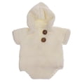thumbnail image 2 of Bebé recién nacido para fotografía hecho ganchillo tejido Unisex bebé con capucha mameluco botones decoración CUTICAT Conjuntos para bebés recién nacidos, 2 of 7