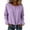 Purple(Womens Tops), variant on GUACER Long Sleeve Drawstring Tops for Women Casual Crew Neck Relaxed Fit Pullover Blouse with Cuffed Sleeves