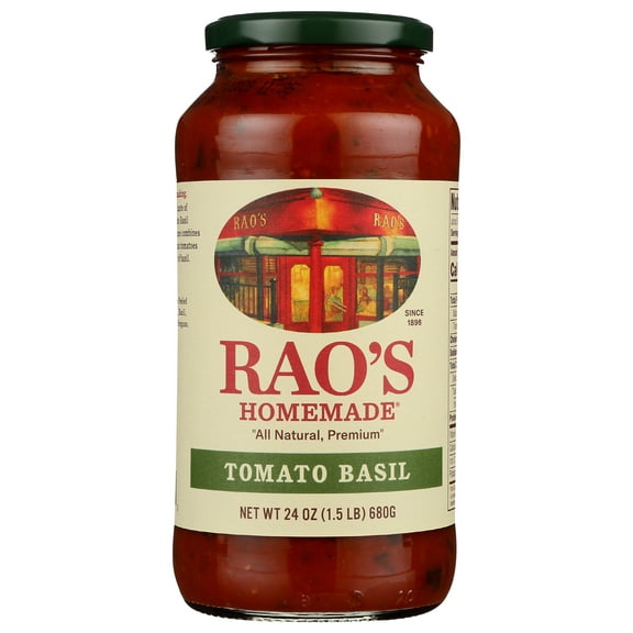 Pack of 12, Raos Homemade Tomato Basil Sauce, 24 oz