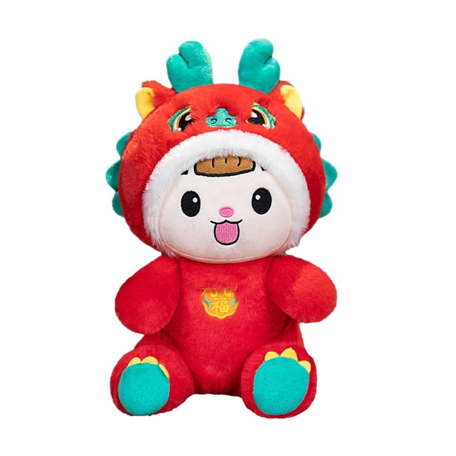 Muñeco de peluche de dragón de 9,84 pulgadas para el nuevo chino Sonrisa