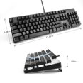 thumbnail image 6 of Mechanical Keyboard Gaming Keyboard | Blue Switch White Backlit Keyboard | 104 Keys US Layout | Wired Gaming Keyboard | Hot Swappable Mechanical Keyboard | PC Gaming Keyboards (Black), 6 of 6