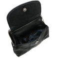 thumbnail image 5 of Black Genuine Leather Women's Change Purse Clasps Open Coin Flap Top Card Holder, 5 of 7