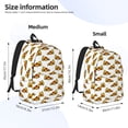 thumbnail image 2 of Naloa Pizza Print Durable Canvas College Rucksack,Laptop Excursion Backpack,Travel Notebook School Backpack,Bookbag For Men Women, 2 of 5