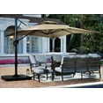thumbnail image 5 of Alpha Joy 12x9ft Outdoor Patio Umbrella Large Rectangle Offset Cantilever Double Umbrella with 360°Rotation, Beige, 5 of 14